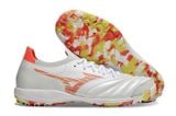  Giày Bóng Đá Cỏ Nhân Tạo Mizuno Morelia Neo 3 Sala Beta SF Bo Thun Trắng Logo-Đế Camo Đỏ TF 