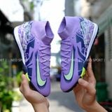  Giày Bóng Đá Cỏ Nhân Tạo Mercurial Superfly 10 Cổ Cao Tím/Chuối TF 