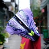  Giày Bóng Đá Cỏ Nhân Tạo Mercurial Superfly 10 Cổ Cao Tím/Chuối TF 