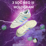  GIÀY BÓNG ĐÁ 3 SỌC NEO III Hologram - Sọc Trắng TF 