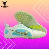  Giày Bóng Đá Cỏ Nhân Tạo Mercurial Vapor 14 Pro Bo Thun Xanh Mint TF 