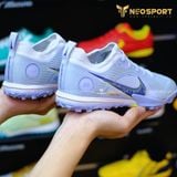  Giày Bóng Đá Cỏ Nhân Tạo Mercurial Zoom Vapor 14 Pro SF Bo Thun Xám/Tím Nhạt TF 