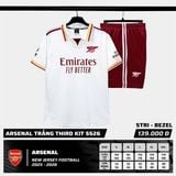  Bộ Quần Áo Bóng Đá STRIVEND - Arsenal Trắng 