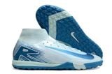  Giày Bóng Đá Cỏ Nhân Tạo Mercurial Superfly 10 Cổ Cao Xanh Da TF 