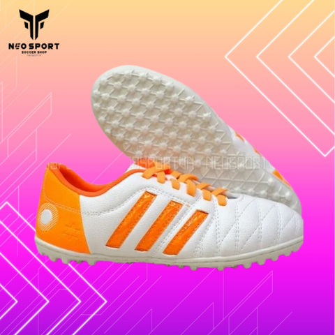  Giày Bóng Đá Cỏ Nhân Tạo 3 Sọc Toni Kroos 11Pro NEO Hologram Trắng Gót Cam TF 