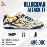 Giày Bóng Đá Chính Hãng KAMITO VELOCIDAD ATTACK TRẮNG XANH NGỌC TF 