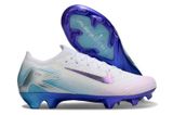  Giày Bóng Đá Cỏ Tự Nhiên Mercurial Vapor 16 Elite Bo Thun Trắng Xanh Hologram FG 