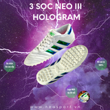  GIÀY BÓNG ĐÁ 3 SỌC NEO III Hologram - Sọc Xanh Lá TF 