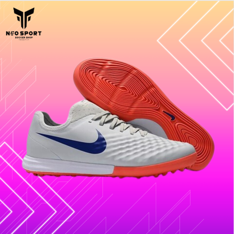  Giày Đá Banh Futsal Magistax bo thun Xám Đế Cam IC 