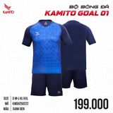  Bộ áo bóng đá chính hãng Kamito GOAL 01 Xanh đen 