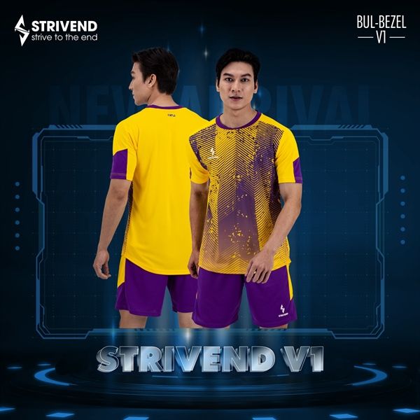  Bộ Quần Áo Bóng Đá STRIVEND V1 - Vàng 