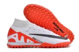  Giày Bóng Đá Cỏ Nhân Tạo Mercurial Air Zoom Superfly 9 Elite Cổ Cao Trắng Gót/Đế Đỏ TF 