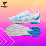  Giày Bóng Đá Cỏ Nhân Tạo Puma Ultra Ultimate Bo Thun Trắng/Xanh Da TF 