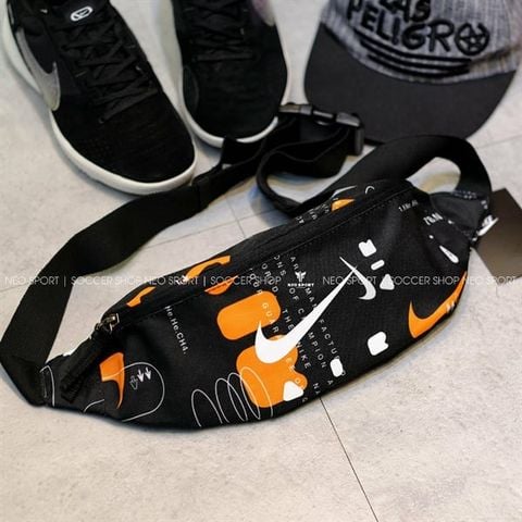  Túi Bao Tử Nike - Đen Cam 