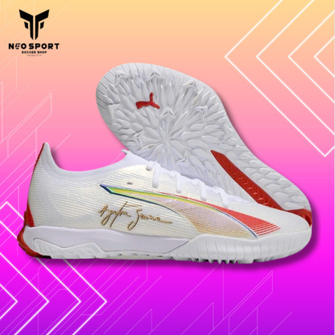 Giày Bóng Đá Cỏ Nhân Tạo Puma Ultra 5 Ultimate X Ayrton Senna Bo Thun Trắng Vàng Đỏ TF 