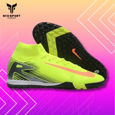  Giày Bóng Đá Cỏ Nhân Tạo Mercurial Superfly 10 Cổ Cao Vàng Chuối TF 
