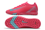  Giày Bóng Đá Cỏ Nhân Tạo Mercurial Vapor 16 Elite Bo Thun Hồng Đậm Logo xanh TF 