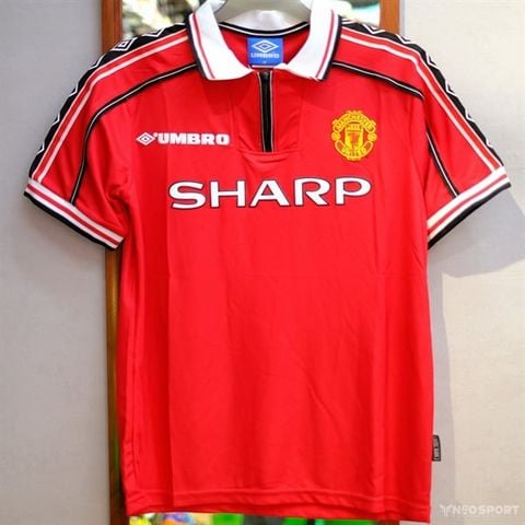  Áo Bóng Đá Thái Lan - MU Đỏ Retro 98/99 - Manchester United Retro bản Fan 