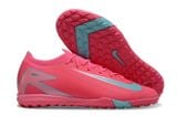  Giày Bóng Đá Cỏ Nhân Tạo Mercurial Vapor 16 Elite Bo Thun Hồng Đậm Logo xanh TF 