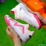  Giày Bóng Đá Cỏ Nhân Tạo Puma Future Ultimate Bo Thun Trắng/Hồng TF 