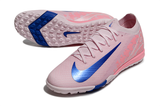  Giày Bóng Đá Cỏ Nhân Tạo Mercurial Vapor 16 Elite Bo Thun Hồng Phấn Nhạt Logo Xanh TF 