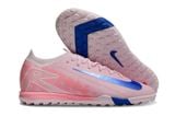  Giày Bóng Đá Cỏ Nhân Tạo Mercurial Vapor 16 Elite Bo Thun Hồng Phấn Nhạt Logo Xanh TF 
