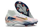  Giày Bóng Đá Cỏ Tự Nhiên Mercurial Vapor 16 Superfly cổ cao MDS009 Xám Xanh FG 