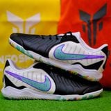  Giày Bóng Đá Futsal Tiempo 10 Đen/Trắng đế Camo IC 