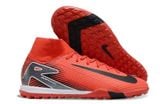  Giày Bóng Đá Cỏ Nhân Tạo Mercurial Superfly 10 Cổ Cao Đỏ/Gót Xám TF 