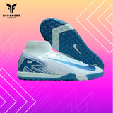  Giày Bóng Đá Cỏ Nhân Tạo Mercurial Superfly 10 Cổ Cao Xanh Da TF 