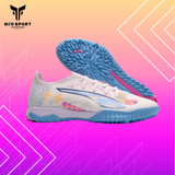 Giày Bóng Đá Cỏ Nhân Tạo Puma Ultra 5 Ultimate Bo Thun Trắng/Xanh Ngọc TF 