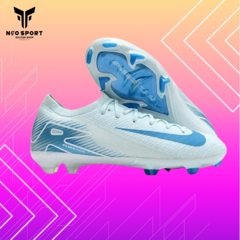  Giày Bóng Đá Cỏ Tự Nhiên Mercurial Vapor 16 Elite Xanh Da bo thun FG 