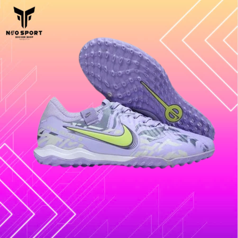  Giày Bóng Đá Cỏ Nhân Tạo Tiempo 10 Pro Bo Thun United Pack Tím/Chuối TF 