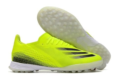 Giày Bóng Đá Cỏ Nhân Tạo X Ghosted.1 bo thun Chuối đế Trắng TF