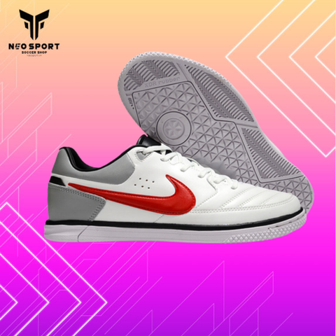  Giày Bóng Đá Futsal Street Gato 5 (New) Trắng Kem/Đỏ IC 