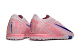  Giày Bóng Đá Cỏ Nhân Tạo Mercurial Vapor 16 Elite Bo Thun Hồng Phấn Nhạt Logo Xanh TF 