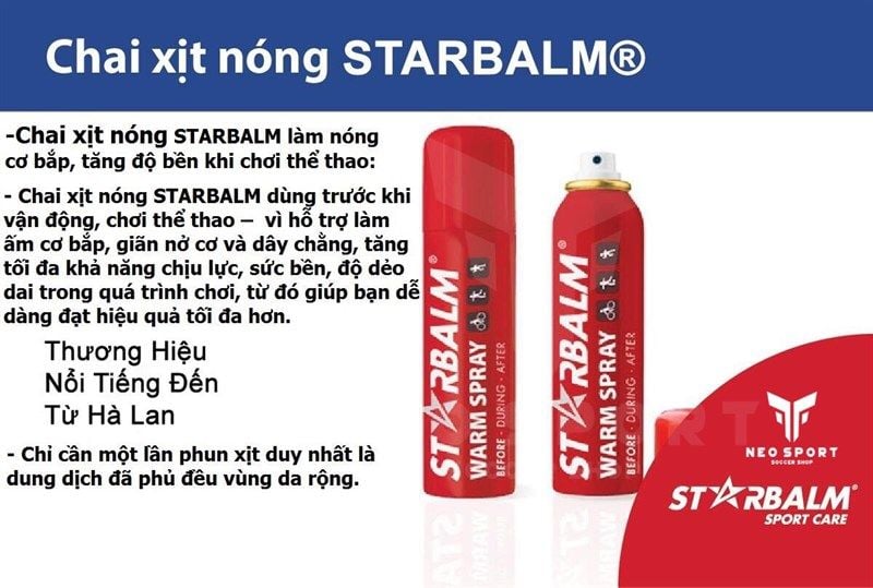  Chai xịt làm nóng STARBALM 150ml 