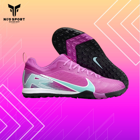  Giày Bóng Đá Cỏ Nhân Tạo Mercurial Vapor 16 Pro Bo Thun Tím Đế Đen TF 