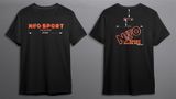  Áo thun NEO SPORT - Đen Logo Đỏ/Cam 