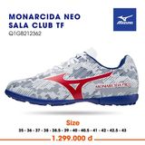  Giày Bóng Đá Chính Hãng Mizuno Monarcida Neo Sala Club Trắng/Đỏ/Xanh TF 