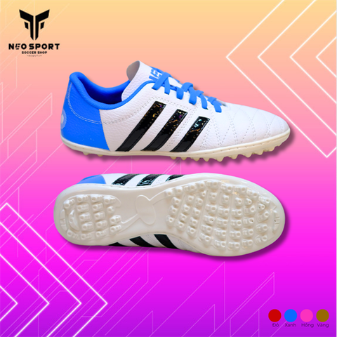  Giày Bóng Đá Cỏ Nhân Tạo 3 sọc 11Pro NEO Da sần Xanh Trắng TF 