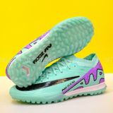  Giày Bóng Đá Cỏ Nhân Tạo Mercurial Air Zoom Vapor 15 Elite Bo Thun Xanh Ngọc Đế Đen TF 