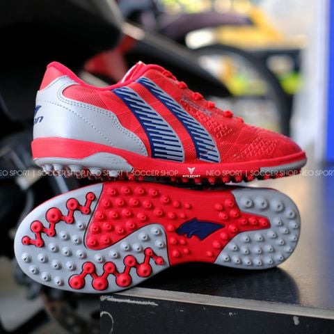 Giày Bóng Đá Chính Hãng Pan Thái Lan Cỏ nhân tạo Vigor X Thunder Đỏ TF 