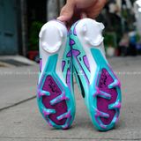  Giày Bóng Đá Cỏ Tự Nhiên Mercurial Air Zoom Vapor 15 Elite Bo Thun C1 Xanh Ngọc gót Tím FG 