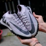  Giày Bóng Đá Cỏ Nhân Tạo Mercurial Air Zoom Vapor 15 Elite Bo Thun Xám Đen TF 