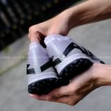  Giày Bóng Đá Cỏ Nhân Tạo Mercurial Air Zoom Vapor 15 Elite Bo Thun Xám Đen TF 