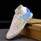  Giày Bóng Đá Cỏ Nhân Tạo Mercurial Air Zoom Superfly 9 Cổ Cao Enzo Fernandez Trắng/Xanh Da/Bích TF 