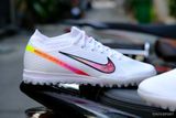  Giày Bóng Đá Cỏ Nhân Tạo Mercurial Air Zoom Vapor 15 Elite Bo Thun Trắng Logo Hồng TF 