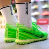  Giày Bóng Đá Cỏ Nhân Tạo Mercurial Vapor 15 Pro Airzoom MDS008 Bo Thun Xanh Lá TF 