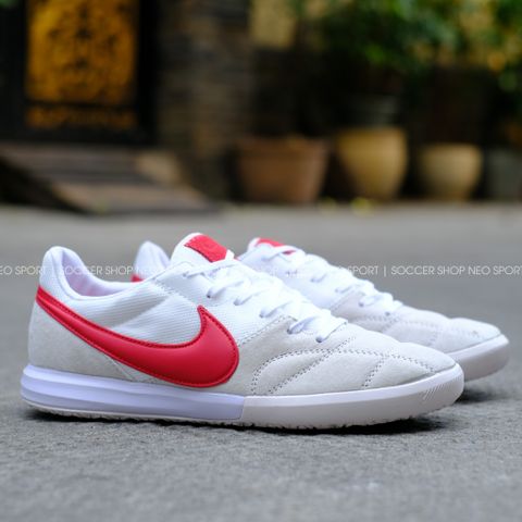  Giày Đá Banh Futsal Tiempo Sala Trắng Xám IC 